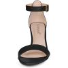 imageAllegra K Womens Ankle Strap Kitten Heel SandalsBlack