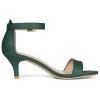 imageAllegra K Womens Ankle Strap Kitten Heel SandalsDark Green