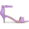imageAllegra K Womens Ankle Strap Kitten Heel SandalsPurple