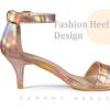 imageAllegra K Womens Ankle Strap Kitten Heel SandalsRose Gold