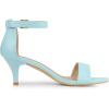 imageAllegra K Womens Ankle Strap Kitten Heel SandalsSky Blue
