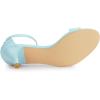 imageAllegra K Womens Ankle Strap Kitten Heel SandalsSky Blue