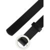 imageAllegra K Womens Belts O Ring Metal Buckle Plus Size Thin Nonporous Waist Belt for Jeans Dress 09 Inches WidthBlack