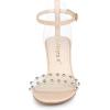 imageAllegra K Womens Clear Block Heel Ankle Strap Heeled SandalsBeige
