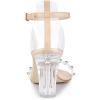 imageAllegra K Womens Clear Block Heel Ankle Strap Heeled SandalsBeige