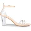 imageAllegra K Womens Clear Block Heel Ankle Strap Heeled SandalsBeige