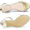 imageAllegra K Womens Clear Block Heel Ankle Strap Heeled SandalsGold