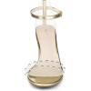 imageAllegra K Womens Clear Block Heel Ankle Strap Heeled SandalsGold