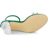 imageAllegra K Womens Clear Block Heel Ankle Strap Heeled SandalsGreen
