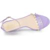 imageAllegra K Womens Clear Block Heel Ankle Strap Heeled SandalsLight Purple