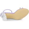 imageAllegra K Womens Clear Block Heel Ankle Strap Heeled SandalsLight Purple