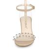 imageAllegra K Womens Clear Block Heel Ankle Strap Heeled SandalsNude