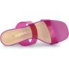 imageAllegra K Womens Colorful Straps Clear Heels Chunky Heel Clear SandalsHot Pink