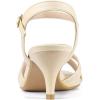 imageAllegra K Womens Cross Straps Kitten Heel SandalsBeige