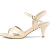 imageAllegra K Womens Cross Straps Kitten Heel SandalsBeige
