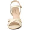 imageAllegra K Womens Cross Straps Kitten Heel SandalsBeige
