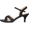 imageAllegra K Womens Cross Straps Kitten Heel SandalsBlack