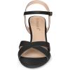 imageAllegra K Womens Cross Straps Kitten Heel SandalsBlack