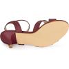 imageAllegra K Womens Cross Straps Kitten Heel SandalsBurgundy