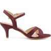 imageAllegra K Womens Cross Straps Kitten Heel SandalsBurgundy