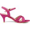 imageAllegra K Womens Cross Straps Kitten Heel SandalsHot Pink