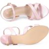 imageAllegra K Womens Cross Straps Kitten Heel SandalsPink
