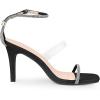 imageAllegra K Womens Diamond Heels Square Toe Ankle Strap Stiletto Heels SandalBlack