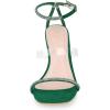 imageAllegra K Womens Diamond Heels Square Toe Ankle Strap Stiletto Heels SandalGreen