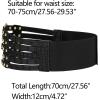 imageAllegra K Womens Elastic Wide Waist Belt Vintage Stretchy Belts for DressesGolden Bead Black