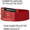 imageAllegra K Womens Elastic Wide Waist Belt Vintage Stretchy Belts for DressesRed