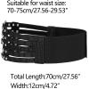 imageAllegra K Womens Elastic Wide Waist Belt Vintage Stretchy Belts for DressesSilver Bead Black