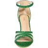 imageAllegra K Womens Glitter Ankle Strap Chunky Heels SandalsGrass Green