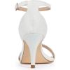 imageAllegra K Womens Glitter Ankle Strap Stiletto Heel Sandals 7 White