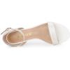 imageAllegra K Womens Glitter Ankle Strap Stiletto Heel Sandals 7 White