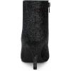 imageAllegra K Womens Glitter Pointed Toe Stiletto Heel Ankle BootsBlack