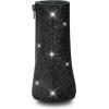 imageAllegra K Womens Glitter Pointed Toe Stiletto Heel Ankle BootsBlack