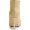 imageAllegra K Womens Glitter Pointed Toe Stiletto Heel Ankle BootsGold