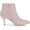 imageAllegra K Womens Glitter Pointed Toe Stiletto Heel Ankle BootsLight Pink