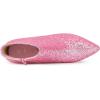 imageAllegra K Womens Glitter Pointed Toe Stiletto Heel Ankle BootsPink