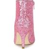 imageAllegra K Womens Glitter Pointed Toe Stiletto Heel Ankle BootsPink