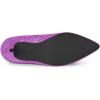 imageAllegra K Womens Glitter Pointed Toe Stiletto Heel Ankle BootsPurple