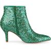 imageAllegra K Womens Glitter Pointed Toe Stiletto Heel Ankle BootsShamrock Green