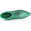 imageAllegra K Womens Glitter Pointed Toe Stiletto Heel Ankle BootsShamrock Green