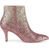 imageAllegra K Womens Glitter Pointed Toe Stiletto Heel Ankle BootsSilver Pink