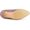 imageAllegra K Womens Glitter Pointed Toe Stiletto Heel Ankle BootsSilver Pink