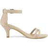 imageAllegra K Womens Kitten Heel Ankle Strap Sandals ShoesBeige
