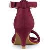 imageAllegra K Womens Kitten Heel Ankle Strap Sandals ShoesBurgundy