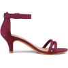 imageAllegra K Womens Kitten Heel Ankle Strap Sandals ShoesBurgundy