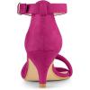 imageAllegra K Womens Kitten Heel Ankle Strap Sandals ShoesHot Pink