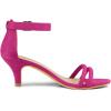 imageAllegra K Womens Kitten Heel Ankle Strap Sandals ShoesHot Pink